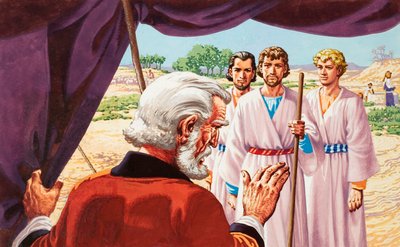 Biblische Szene von Pat (1907-95) Nicolle