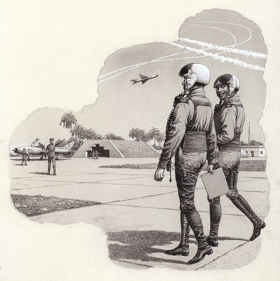 Hangars der irakischen Luftwaffe von Pat (1907-95) Nicolle