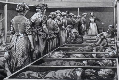London Mission for Homeless Women (gouache, papír) alkotó: Pat (1907 95) Nicolle