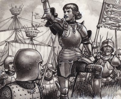 Edward, Earl of March, landet 1471 in Ravenspur von Pat (1907-95) Nicolle