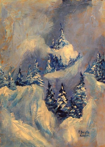 Big Horn Peak, 2009 (akril, fa) alkotó: Patricia Brintle