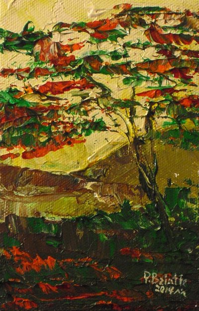 Flamboyant en fleur, 2014 (akril, vászon) alkotó: Patricia Brintle