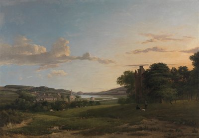 Kilátás Cessfordra és Caverton falujára, Roxboroughshire-ben a távolban alkotó: Patrick Nasmyth