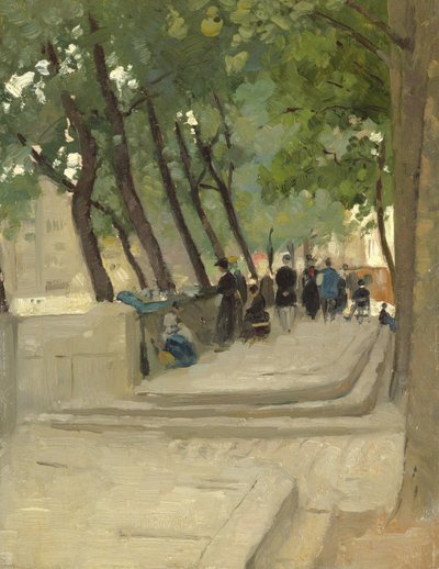A könyvpiac bal partja, Párizs, 1900 körül alkotó: Patrick William Adam