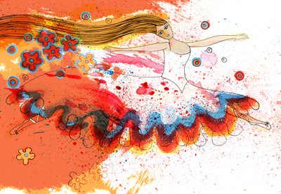 Ballerina, 2025 (akril; digitális) alkotó: Patrizia La Porta
