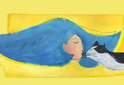 Macskanő, 2025 (akril; digitális) alkotó: Patrizia La Porta