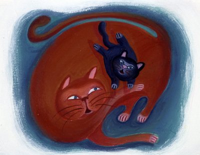 Macska és cicája - illusztráció: Patrizia La Porta alkotó: Patrizia La Porta