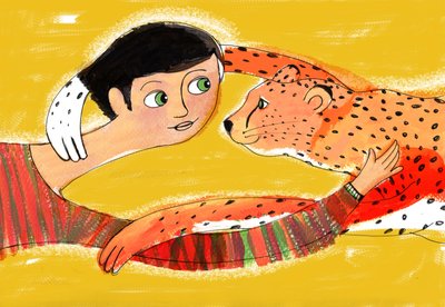 Gyermek, 2025 (akril; digitális) alkotó: Patrizia La Porta