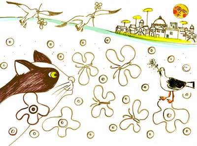 Tájkép, 2021 (Tinta, papír; ) alkotó: Patrizia La Porta