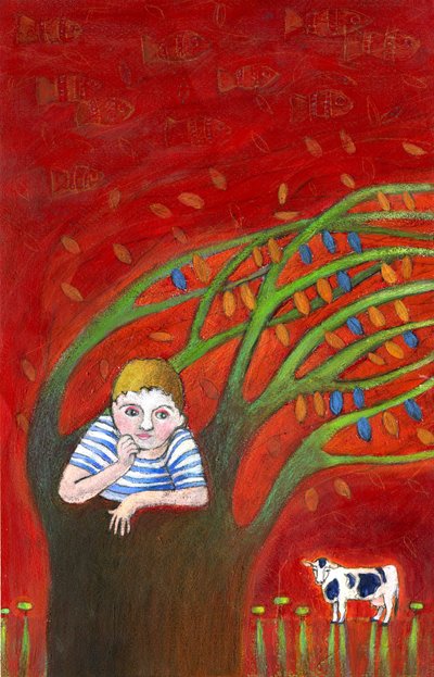 Fa, 2025 (akril, papír) alkotó: Patrizia La Porta