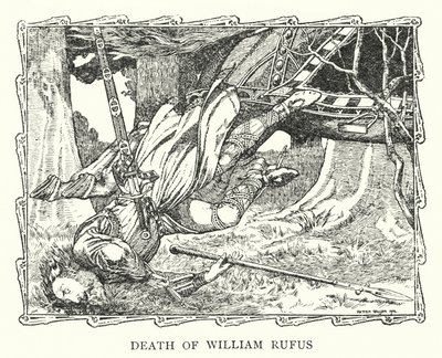 William Rufus halála (litográfia) alkotó: Patten (after) Wilson