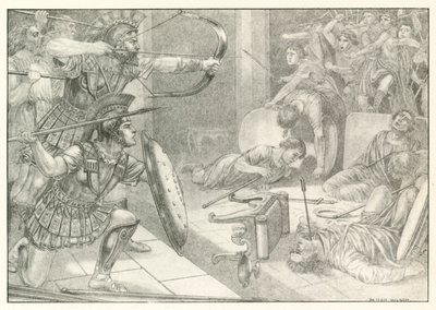 Illusztráció Homérosz Odüsszeiájához (litográfia) alkotó: Patten (after) Wilson