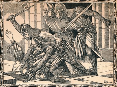 Thomas A Becket meggyilkolása, 1902 alkotó: Patten Wilson