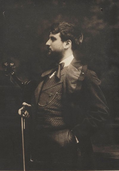 Joan Manén y Planas hegedűművész és zeneszerző portréja 1883-1971, c. 1910. alkotó: Pau Audouard