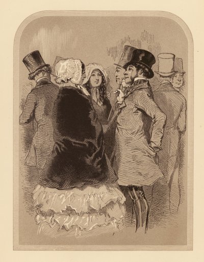Gavarni Londonban: Regent Street (litográfia): The Lounger a Regent Street-en (litho) alkotó: Paul (after) Gavarni