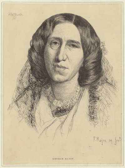 George Eliot portréja alkotó: Paul Adolphe Rajon
