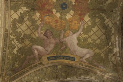 A Petit Palais perisztil boltozatának díszítése 1909 és 1910 között (építészeti dekoráció) alkotó: Paul Albert Baudouin