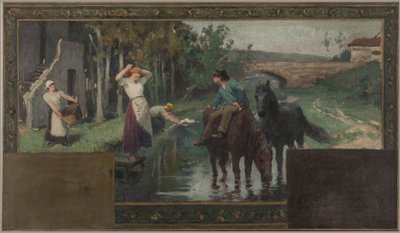 Arcueil-Cachan városháza vázlata: A vályú alkotó: Paul Albert Baudouin