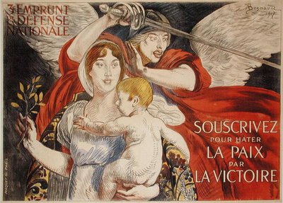 „Regisztráljon, hogy siettesse a békét a győzelem révén”, a Defense Nationale besorozási plakátja alkotó: Paul Albert Besnard