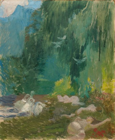 A szieszta, 1890-1920 körül (olaj, tábla) alkotó: Paul Albert Besnard