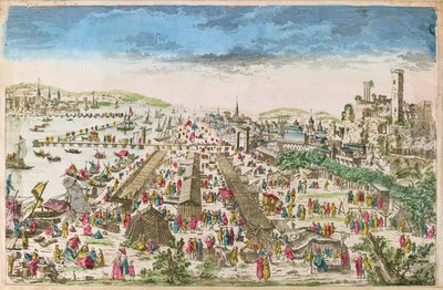 A Beaucaire-i vásár és Tarascon látványa alkotó: Paul André Basset