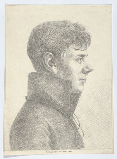 Fiatal férfi arcképe profilban, 1808., 1808. alkotó: Paul Anton Skerl