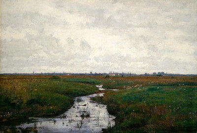 Egy patak a móron Dachau közelében alkotó: Paul Baum