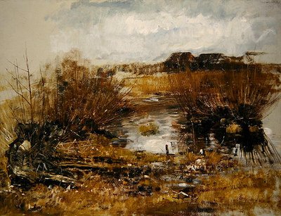Waterhole fűzfa cserjékkel alkotó: Paul Baum