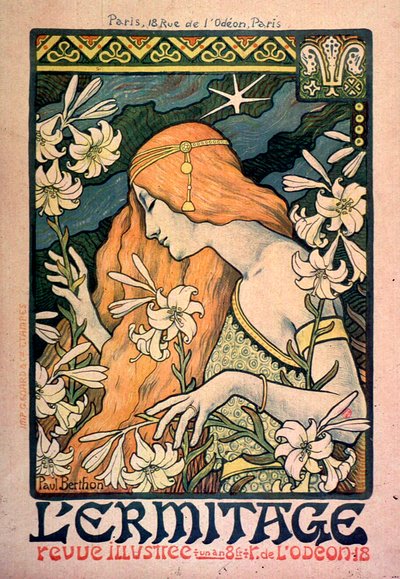 Az Ermitázs, illusztrált magazin, plakát, 1897. alkotó: Paul Berthon