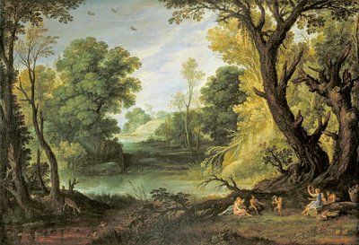 Táj nimfákkal és szatírokkal, 1623 alkotó: Paul Bril