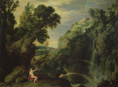 Hebe és a Jupiter sas, 1610 alkotó: Paul Bril