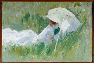Madame Helleu, a festő feleségének portréja a fűben Paul Cesar Helleu (1859-1927) festménye 1927 előtt, olaj, vászon, dim. 0,54x0,81 m Rouen, musee des Beaux Arts - Madame Helleu, a festő feleségének portréja, aki a fűben fekszik. Festészet b alkotó: Paul Cesar Helleu