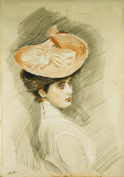Egy hölgy portréja, akiről azt gondolják, hogy Madame Helleu, alkotó: Paul Cesar Helleu