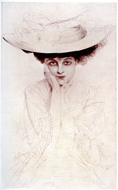 Noailles grófnő portréja alkotó: Paul Cesar Helleu