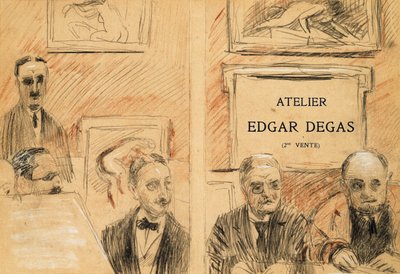 Az aukciósok az Edgar Degas stúdió eladásán 1918 decemberében alkotó: Paul Cesar Helleu
