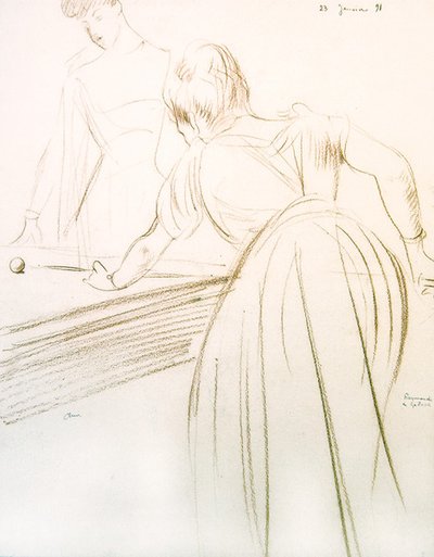 A Comtesse Greffuhle és Raymonde de Galard alkotó: Paul Cesar Helleu