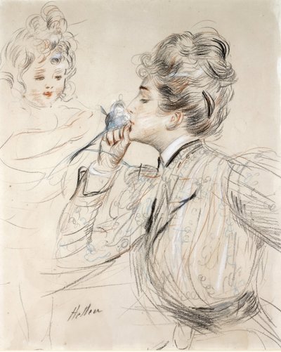 A parfüm (faszén, pasztell és szangvinikus kartonon alkotó: Paul Cesar Helleu