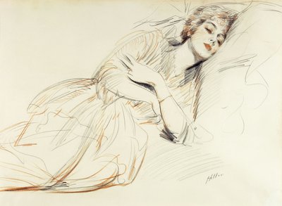 Fekvő nő; Hazug nő, alkotó: Paul Cesar Helleu
