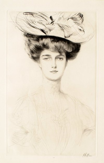 Junge Frau mit Hut alkotó: Paul Cesar Helleu