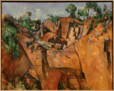 Bibemus kőbánya Bibemus köveinek hordozója Aix en Provence és Montagne Sainte Victoire között. Paul Cezanne (1839-1906) festménye 1895 Essen. Folkwang Múzeum - Bibemus kőbánya. Bibemus kőbánya Aix en Provence és Sainte Victoire között alkotó: Paul Cézanne