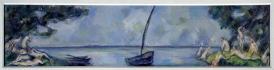 A csónak és a bateusok Paul Cezanne (1839-1906) festménye 1890 V. 0,3x1,25 m Párizs, Orangerie Múzeum alkotó: Paul Cézanne