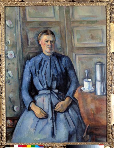 A nő a kávézóban Paul Cezanne (1839-1906) festménye 1890 V. 1,30 x 0,96 m Párizs, Orsay Múzeum alkotó: Paul Cézanne