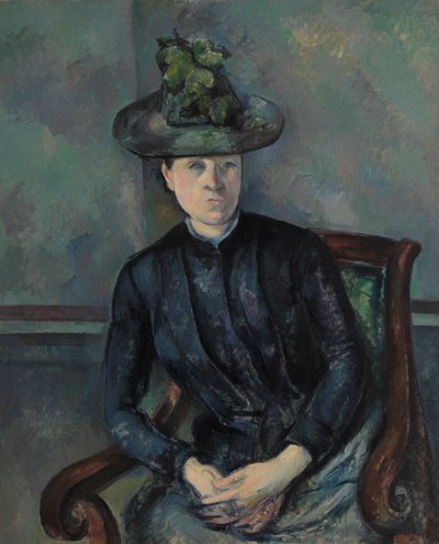 Madame Cézanne zöld kalappal alkotó: Paul Cézanne