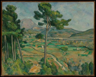 Sainte-Victoire-hegy és az Arc folyó völgyének viaduktja alkotó: Paul Cézanne