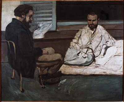 Paul Alexis egy kéziratot olvas Emile Zolának (olaj, vászon alkotó: Paul Cézanne