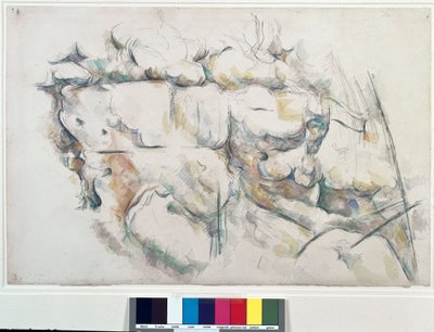 Sziklák a Chateau Noirhoz (Chateau-Noir). Paul Cezanne (1839-1906) festménye alkotó: Paul Cézanne
