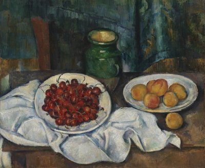 Csendélet cseresznyével és őszibarackkal alkotó: Paul Cézanne