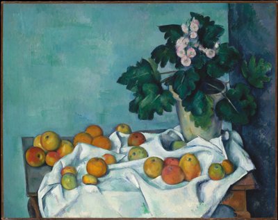 Csendélet almákkal és egy cserép kankalinnal alkotó: Paul Cézanne