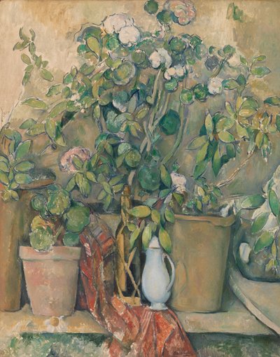 Terrakotta cserepek és virágok alkotó: Paul Cézanne