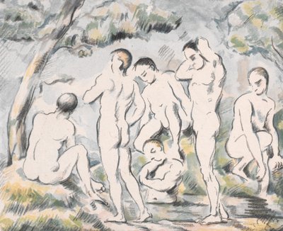 A fürdőzők (kis táblakép) alkotó: Paul Cézanne